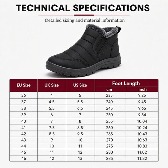 Men's Winter Warm Slip-On Snow Boots