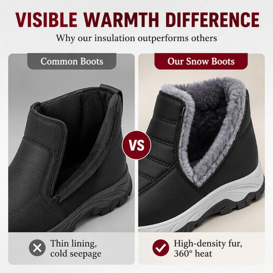 Men's Winter Warm Slip-On Snow Boots