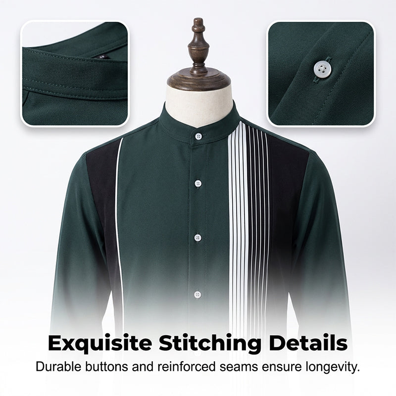 ✨ Easy Everyday Style | Men's Striped Shirt & Pants 2-Piece Set