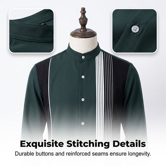 ✨ Easy Everyday Style | Men's Striped Shirt & Pants 2-Piece Set