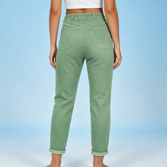 Women's Casual Drawstring Denim Jogger Pants