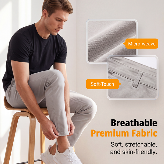 ⏳LAST DAY SALE ONLY ￡15.99!!✨Men’s Modern Slim-Stretch Trousers – Sleek Fit & All-Day Comfort