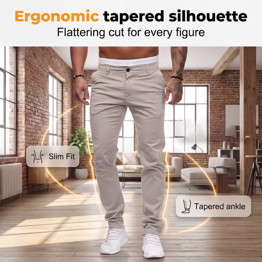 ⏳LAST DAY SALE ONLY ￡15.99!!✨Men’s Modern Slim-Stretch Trousers – Sleek Fit & All-Day Comfort