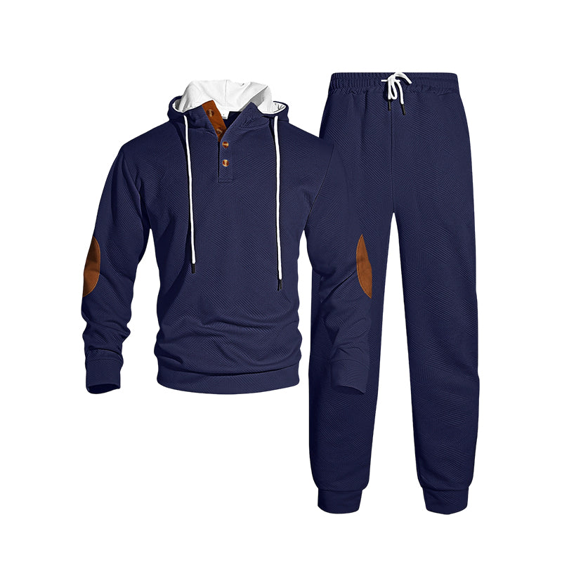 Men's Casual Hooded Tracksuit Set