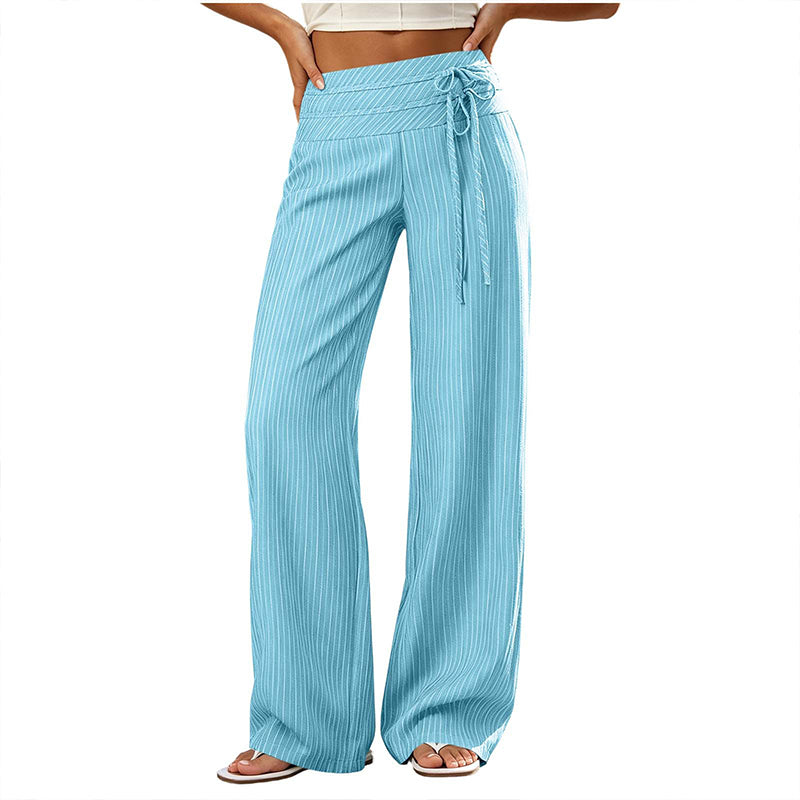 ✨ Easy Everyday Style | Women's Striped Wide-Leg Casual Pants