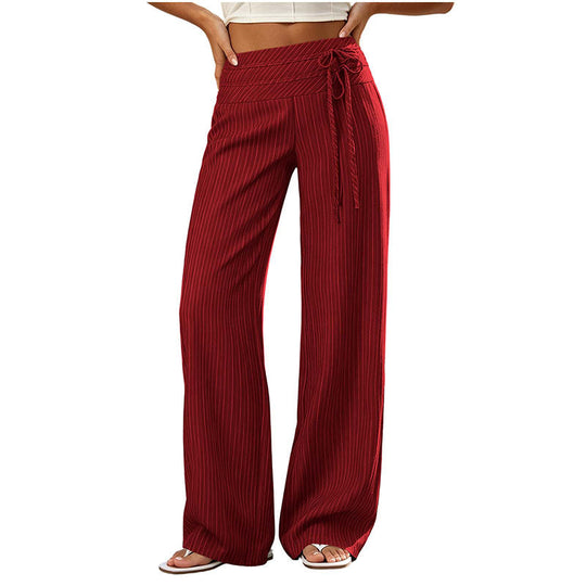 ✨ Easy Everyday Style | Women's Striped Wide-Leg Casual Pants