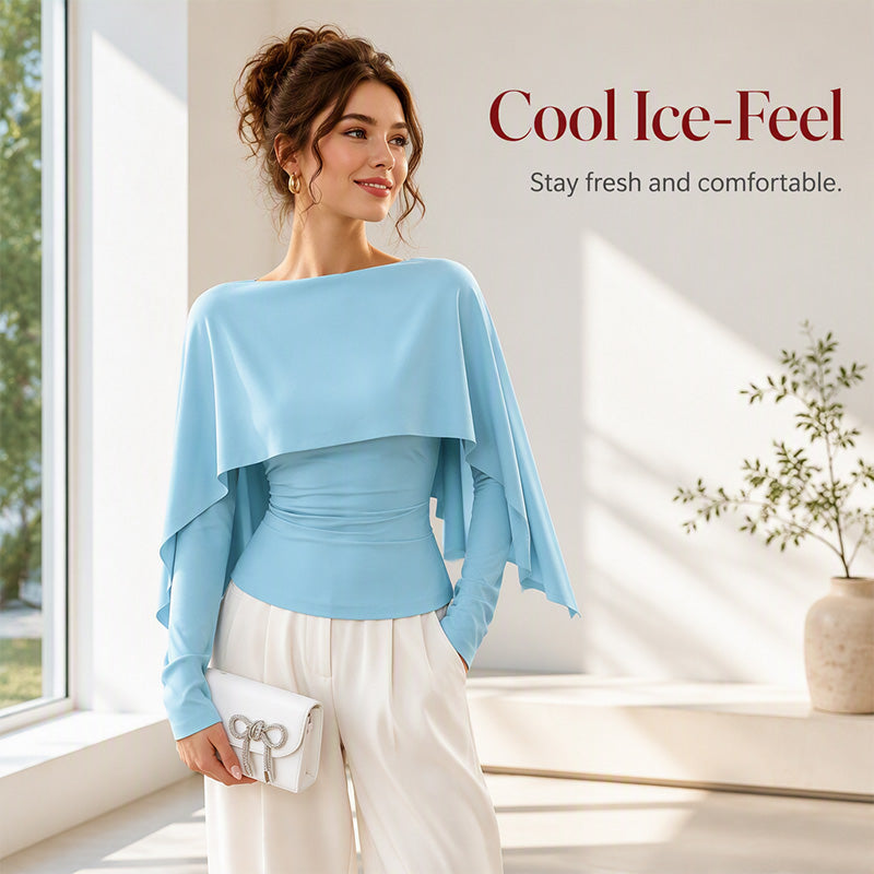 Cooling Cape Knit Top