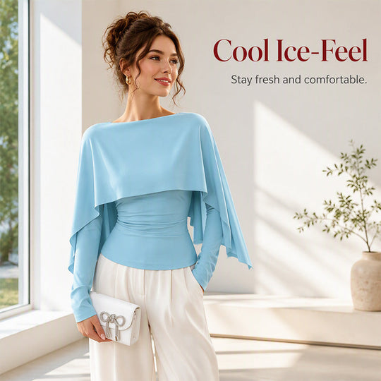 Cooling Cape Knit Top