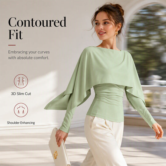 Cooling Cape Knit Top