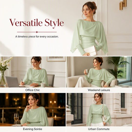 Cooling Cape Knit Top