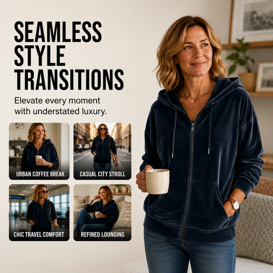 Women's Casual Velvet Hooded Jacket