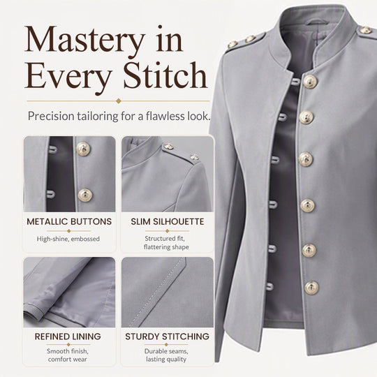 💎✨ Bestseller – Gold-Button Blazer – Fitted and Elegant