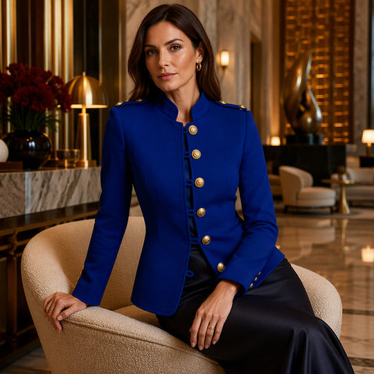 💎✨ Bestseller – Gold-Button Blazer – Fitted and Elegant