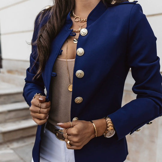 💎✨ Bestseller – Gold-Button Blazer – Fitted and Elegant
