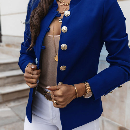 💎✨ Bestseller – Gold-Button Blazer – Fitted and Elegant