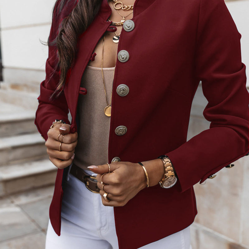 💎✨ Bestseller – Gold-Button Blazer – Fitted and Elegant