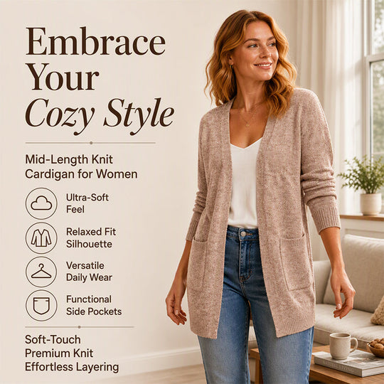 ⌛Limited-Time Offer-Women's Casual Open Front Knit Cardigan