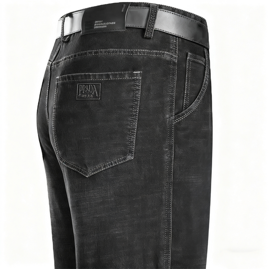 Men's Warm Lined Straight-Leg Jeans