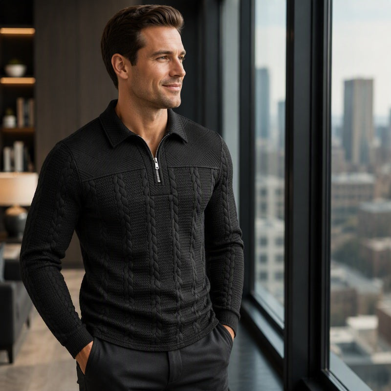 ✨New Arrivals & Special Offers-Men's Long Sleeve Half-Zip T-Shirt