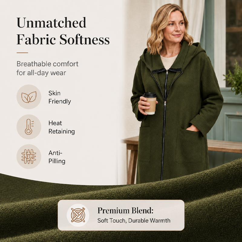 🧥 Double-Zip Detail, Easy Mid-Length Coverage | Women's Hooded Jacket