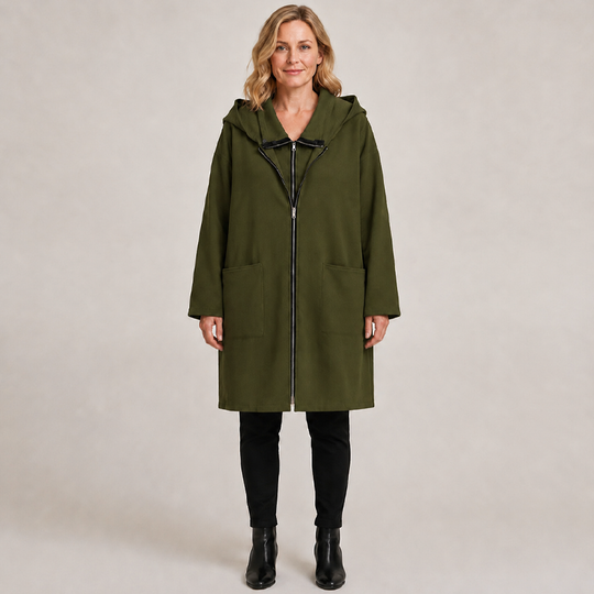✨New Arrivals & Special Offers-Women's Hooded Mid-Length Jacket with 2 Zippers