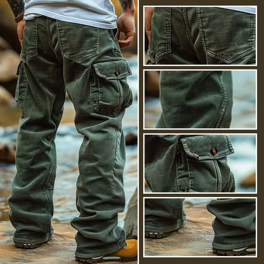 💥 More Pockets, More Convenience | Men's Relaxed-Fit Cargo Pants