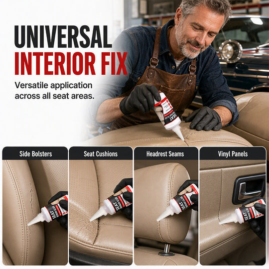 🚗Buy 2 Get 1 Free! Quick Dry Car Seat Leather Repair Glue‑ Precision Nozzle Vinyl & Leather Adhesive, Permanent Bond Repair Glue for Car Seats, Sofas & Leather Furnitures