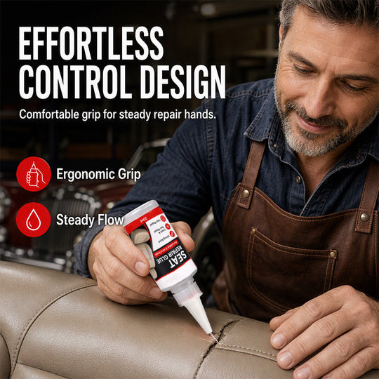 🚗Buy 2 Get 1 Free! Quick Dry Car Seat Leather Repair Glue‑ Precision Nozzle Vinyl & Leather Adhesive, Permanent Bond Repair Glue for Car Seats, Sofas & Leather Furnitures