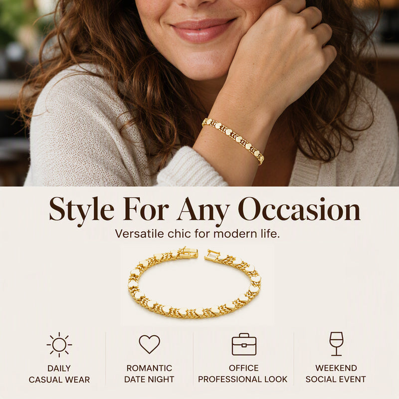 💖 LIMITED‑TIME 30% OFF! ✨ Women’s Elegant Heart Link Bracelet – Dainty Romantic Design, Adjustable Chain ✨