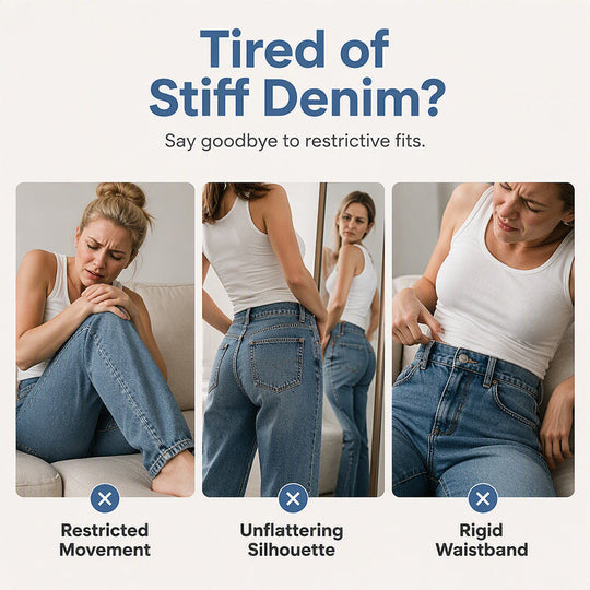 ✨Women's High Waisted Stretchy Barrel Jeans