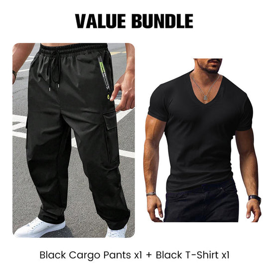 Men's Outdoor Cargo Pants with Multi-Pockets