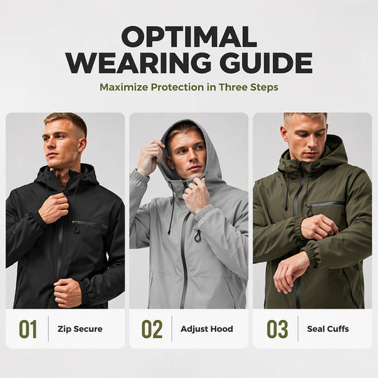 🍂 Men's Outdoor Waterproof Hooded Jacket – Windproof Protection & Everyday Comfort