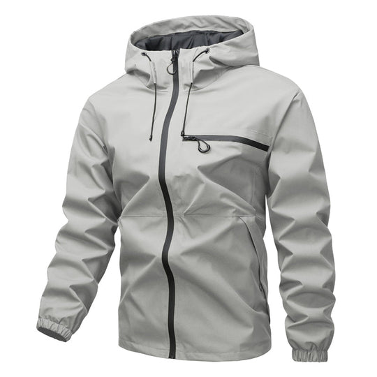 🍂 Men's Outdoor Waterproof Hooded Jacket – Windproof Protection & Everyday Comfort