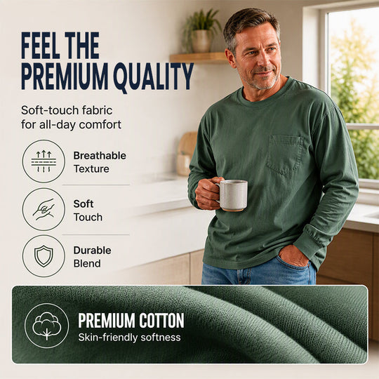 Men's Loose-Fit Long Sleeve T-Shirt