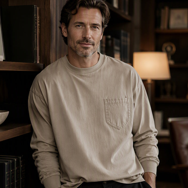 Men's Loose-Fit Long Sleeve T-Shirt