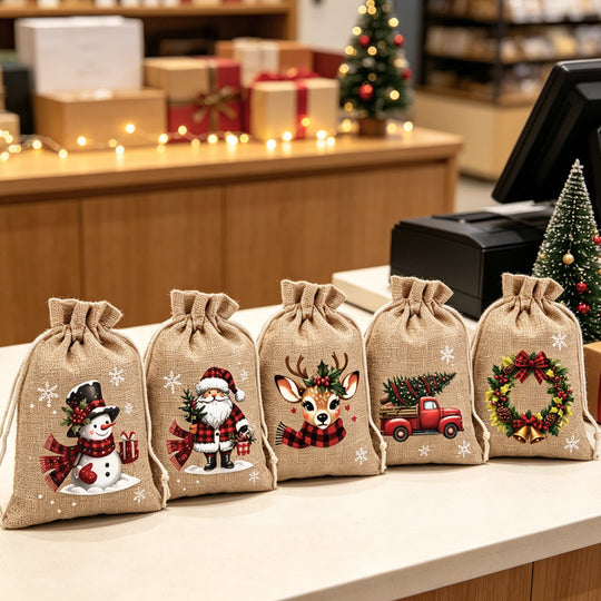 ⏳Limited-time 50% off⏰Christmas Drawstring Gift Bags🧦🎅