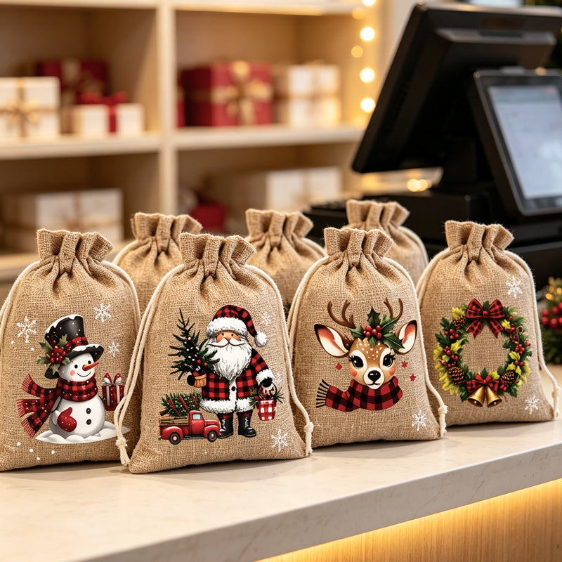 ⏳Limited-time 50% off⏰Christmas Drawstring Gift Bags🧦🎅