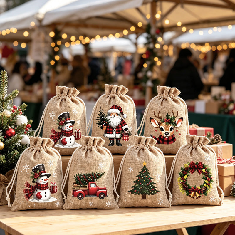 ⏳Limited-time 50% off⏰Christmas Drawstring Gift Bags🧦🎅