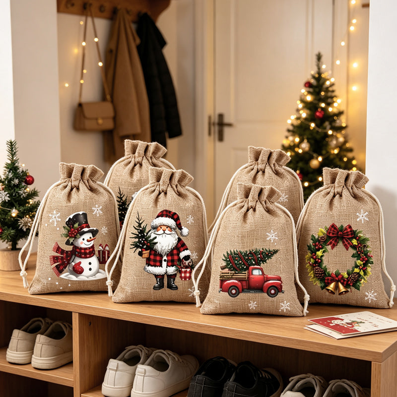 ⏳Limited-time 50% off⏰Christmas Drawstring Gift Bags🧦🎅