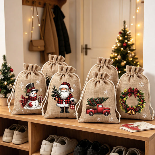⏳Limited-time 50% off⏰Christmas Drawstring Gift Bags🧦🎅