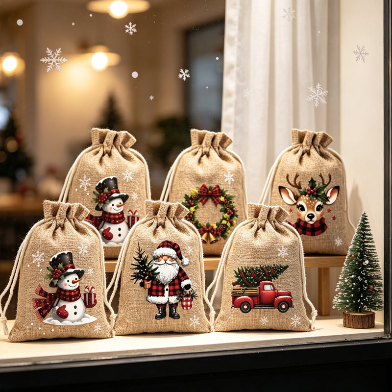⏳Limited-time 50% off⏰Christmas Drawstring Gift Bags🧦🎅