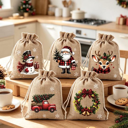 ⏳Limited-time 50% off⏰Christmas Drawstring Gift Bags🧦🎅