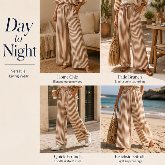 Women's Casual Striped Two-Piece Set