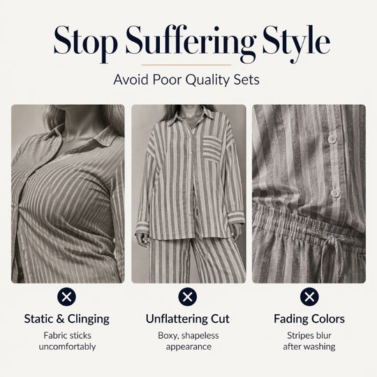 Women's Casual Striped Two-Piece Set