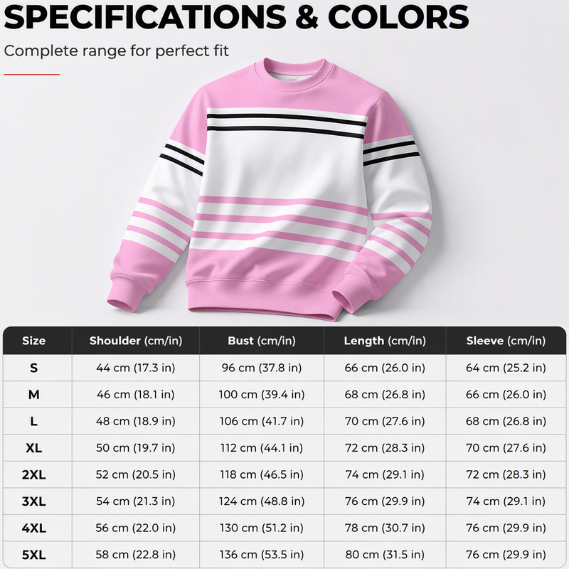 Men's Striped Colorblock Long Sleeve Sweatshirt