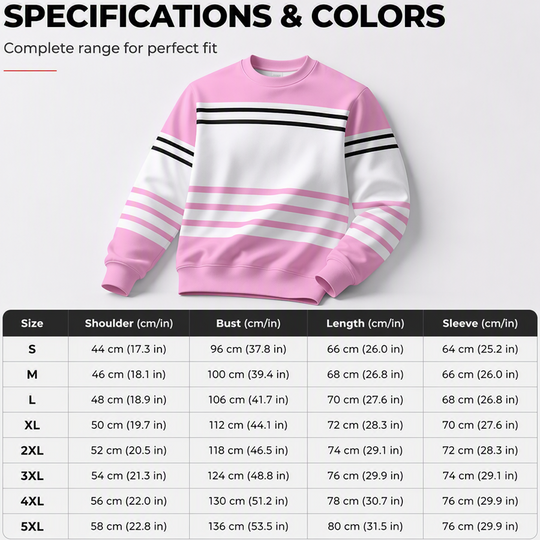 Men's Striped Colorblock Long Sleeve Sweatshirt