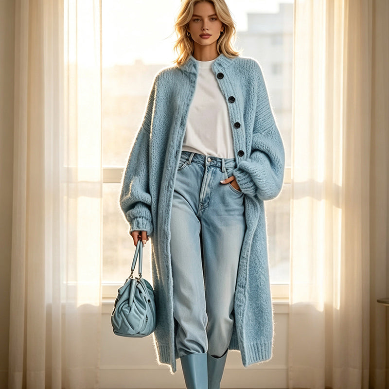🛍️🧥New Arrivals - Women's Chunky Knit Long Sweater Coat