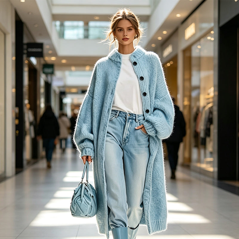 🛍️🧥New Arrivals - Women's Chunky Knit Long Sweater Coat