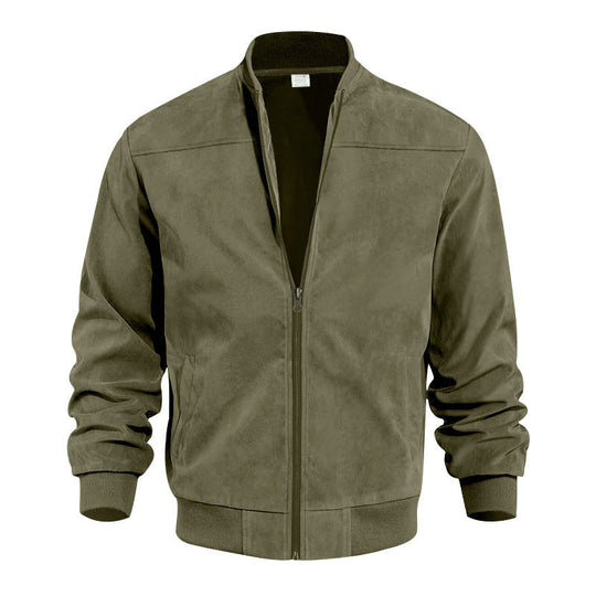 Men's Classic Bomber Jacket with Zip Front