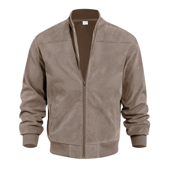 Men's Classic Bomber Jacket with Zip Front